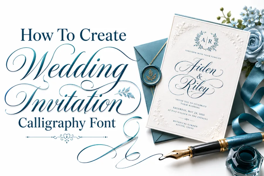 How To Create Wedding Invitation Calligraphy Font Guide